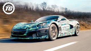 WORLD EXCLUSIVE Rimac CTwo electric hypercar first drive  Top Gear [upl. by Dahsra]