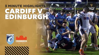 3 Minute Highlights Cardiff Blues v Edinburgh  Round 16  Guinness PRO14 202021 [upl. by Tommy]