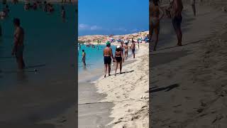 6 second beach walk Formentera ✨📌🇪🇸☀️🏖️ subscribe beach shorts beachvibes [upl. by Coulson183]