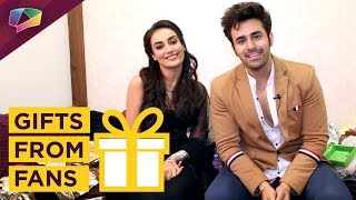 Surbhi Jyoti And Pearl V Puri Receive Gifts From Their Fans  Exclusive  India Forums [upl. by Einaoj]