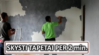 Skysti tapetai per 2 min Tepimas SILKPLASTER greitai ir lengvai [upl. by Bohlin]