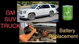 Yukon battery replacement 20152020 GMC CHEVY Tahoe Escalade Sierra Silverado suburban [upl. by Bradwell]