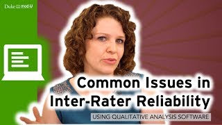 Common Issues With InterRater Reliability Qualitative Research Methods [upl. by Ardnaxila]