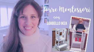 Torre Montessori costruita con sgabello Ikea  Aiutami a fare da solo [upl. by Whatley]