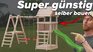 SO baut man einen Spielturm mit WENIG HOLZ GÜNSTIG selber [upl. by Aseneg735]