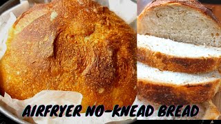 AIR FRYER NO KNEAD BREAD  HOW TO MAKE COLD FERMENTED NOKNEAD BREAD  AIR FRYER BREAD RECIPE [upl. by Thier]