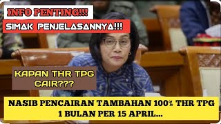 INFO PENTING UPDATE TERBARU TERKAIT THR TPG 100 BEGINI PENJELASANNYA [upl. by Millda312]