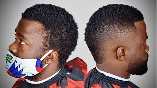 How to Cut a MOHAWK  BURST FADE MOHAWK Haircut and Beard Tutorial  Haircuts for Black Men [upl. by Ecnarepmet754]