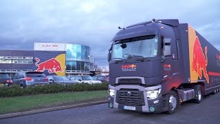 Red Bull Racing Trucks Packed up and heading to Formula Ones first test in Barcelona [upl. by Renie]