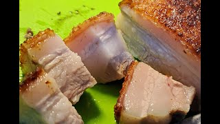 煎pan脆皮燒肉  可能係現時最簡單的方法  要加這個東西 Crispy Roast Pork Recipe by Pan 【20無限】 [upl. by Mychal580]