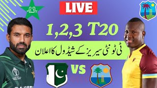 quotPakistan vs Wstindes T20 Squads amp Match Schedul 2025  Full Details amp Dates  Zar Cricket Officialquot [upl. by Murdocca]