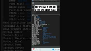 FRP BYPASS IN SAMSUNG A11 SMA115F ONE CLICK FRPSMA115F frpremove shorts QualcolmmSMA11 frp [upl. by Annola18]