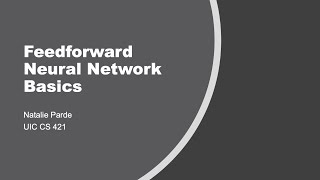 Feedforward Neural Network Basics [upl. by Kera]