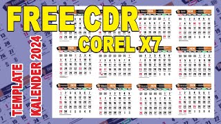 Template Kalender 2024  Free file cdr [upl. by Aiyot]