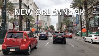 New Orleans 4K  Weekday Morning  Driving Downtown USA [upl. by Niatsirt]