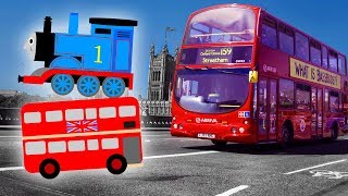 Wheels On The bus London city rhyme  nursery rhyme  baby songs  kids by Thomas the Train [upl. by Eanahs]