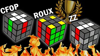 The BEST Speedcubing Method CFOPROUXZZ Comparison [upl. by Nikos]