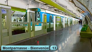 Montparnasse  Bienvenüe  Line 13  Paris métro  RATP MF77 [upl. by Nyliak]