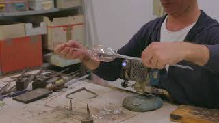 Making Murano Glass Wine Glass In Lampworking Technique In Venice Italy [upl. by Artemisia]