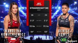 KAROLINA KOWALKIEWICZ VS DENISE GOMES FULL FIGHT UFC VEGAS 100 [upl. by Sair]