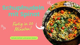 Schupfnudeln mit Spinat  Fingernudeln  einfach selber machen [upl. by Downes254]