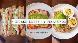 7 Desayunos Saludables y Económicos  Recetario grátis [upl. by Francis150]