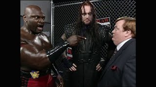 Ahmed Johnson calls Paul Bearer the Pillsbury Doughboy during promo with Undertaker 1997 WWF [upl. by Anek505]