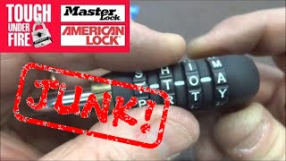 184 Master Lock WordLock Combination JUNK [upl. by Akirdnas]