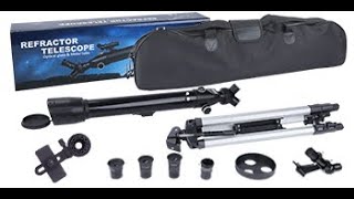 HUTACT 70mm Aperture 700mm Focal Length Refractor Telescope  Unboxing Review [upl. by Stilla]