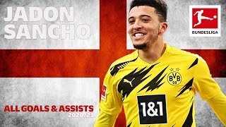 Jadon Sancho  All Goals and Assists 202021 [upl. by Nirb314]