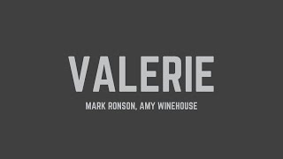 Mark Ronson  Valerie Version Revisited feat Amy Winehouse Lyrics [upl. by Inotna]