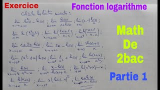 fonction logarithmemath de 2bac [upl. by Yornek791]