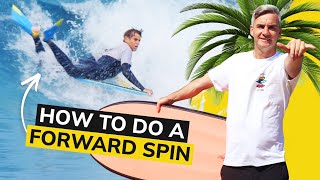 How To Do A Forward Spin Threesixty 360  BodyboardSchool [upl. by Airyt]