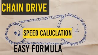 Chain Drive Speed Calculation  Easy Formula  Sprockets RPM [upl. by Azriel]