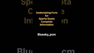 Undertaking Form Sports Quota Download and Fill The form  DELHI UNIVERSITY [upl. by Catriona]