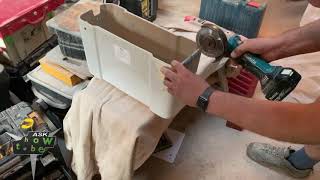 How to cut and drill a hole into the toilet ceramic cistern Is it possible Yes is possible [upl. by Jordon]