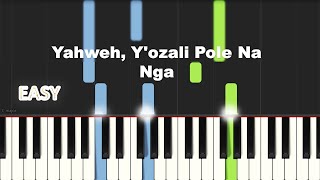 Yahweh Yozali Pole Na Nga  EASY PIANO TUTORIAL BY Extreme Midi [upl. by Cissy]