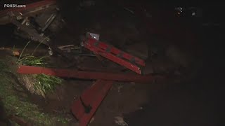 Connecticut residents clean up after weekend flooding [upl. by Couq264]