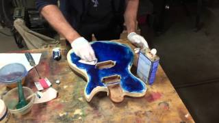 Hand Rubbed Guitar Finish Part 3 Tinting Wood With Artist Oil Paints [upl. by Leahcar398]