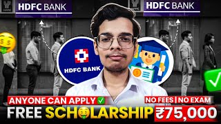 FREE 75000 Scholarship🤩🔥  1ST CLASS TO PG  HDFC Bank Parivartan Scholarship 2024 [upl. by Winne]