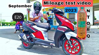 1 Litre Mileage Test Tvs Ntroq 125 E20 Bs6 2023  2 September 2023  Overall test [upl. by Lael863]