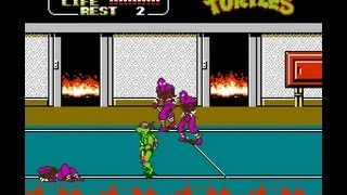 NES Longplay  Teenage Mutant Ninja Turtles II The Arcade Game a [upl. by Ramgad]