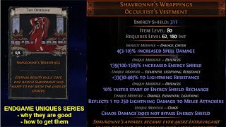 Endgame Uniques  Shavronnes Wrappings Why Its Good and How To Get it  POE Path of Exile [upl. by Trillbee]