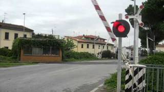 Level crossing in Italy  careless driver [upl. by Acirat]