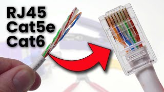 How to Crimp Cat5  Cat6 Network Patch Cables RJ45 plugs [upl. by Nierman]