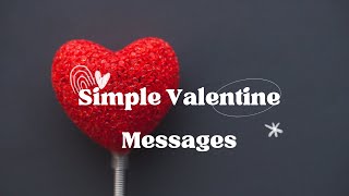 💕Simple Valentine Messages  Love [upl. by Ahseina]