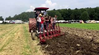 Rumely Oil Pulls Plowing at the Pageant Of Steam [upl. by Aettam]