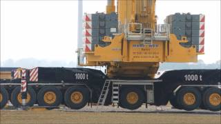 Terex AC 1000 Montage im Windpark Rotorblätter werden montiert [upl. by Yerok385]