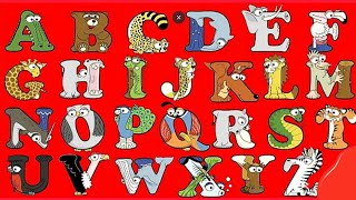 Alphabetimals AZ  Alphabet Animals AZ  Learn alphabets ABC book  Animals for kids flash cards [upl. by Allemaj698]