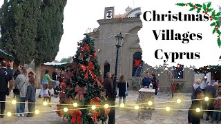 Christmas villages Cyprus visiting Kalavasos village Larnaca [upl. by Oirevlis]